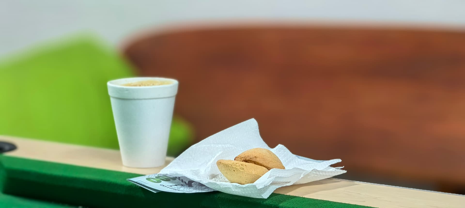 Coffee and snacks ready for a driver