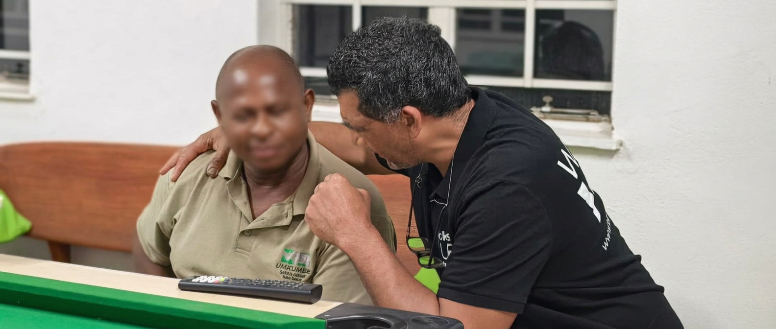 A driver receiving personal support at the hub